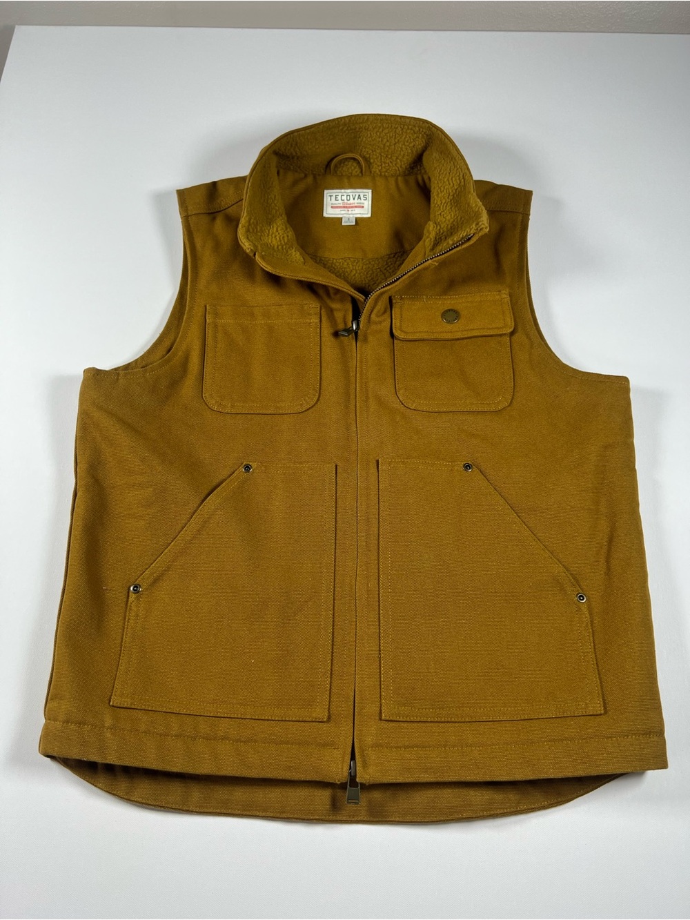 Tecovas  Brown Utility Vest with Patch Pockets